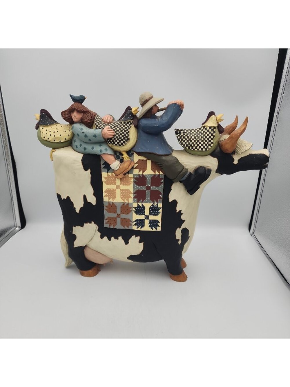 Williraye Studio Cow Figurine Come Blow Your Horn WW302 #2031/3500 Missing Horn